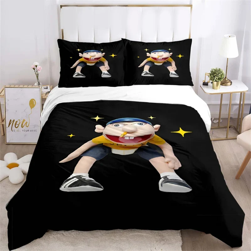 3D Print Cartoon SML Jeffy Bedding Set Boys Girls Twin Queen King Size Duvet Cover Pillowcase Bed boys Adult Bedroom