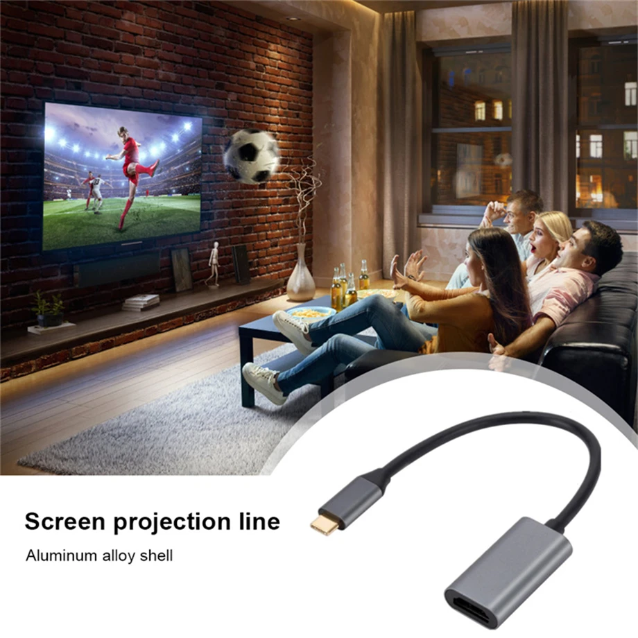 Usb c para hdmi-cabo compatível tipo-c para hdmi hd tv adaptador usb 3.1 conversor para computador portátil macbook huawei mate 30 samsung s8 s9