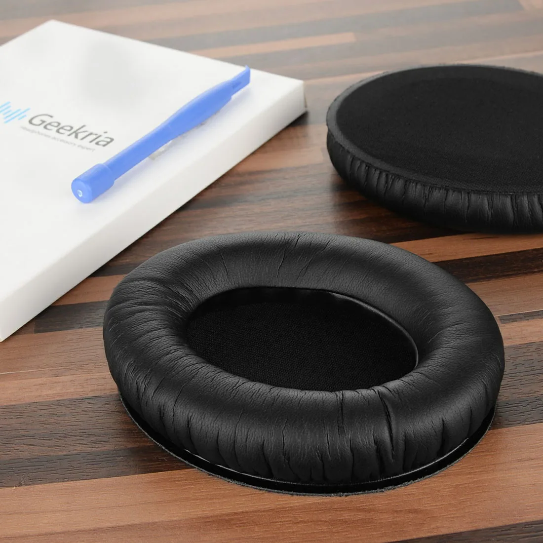 Geekria earpads para sennheiser hd418 hd419 hd428 hd429 substituição fones de ouvido proteína almofadas de couro capa almofada espuma earmuff
