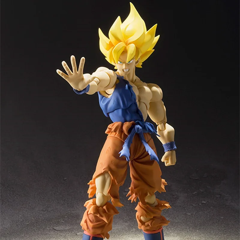 Originele Bandai Shf Anime Dragon Ball Pvc Actiefiguur-Super Saiyan Son Goku Krijger Ontwaken Ver Figuur Verzamelen Kids Cadeau