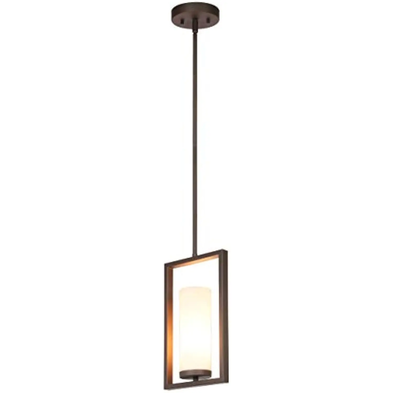 

Pendant Light 1 Light Mini Pendant Lighting with Acrylic Shade, Modern Adjustable Kitchen Hanging Ceiling Light Dark Bronze Fi