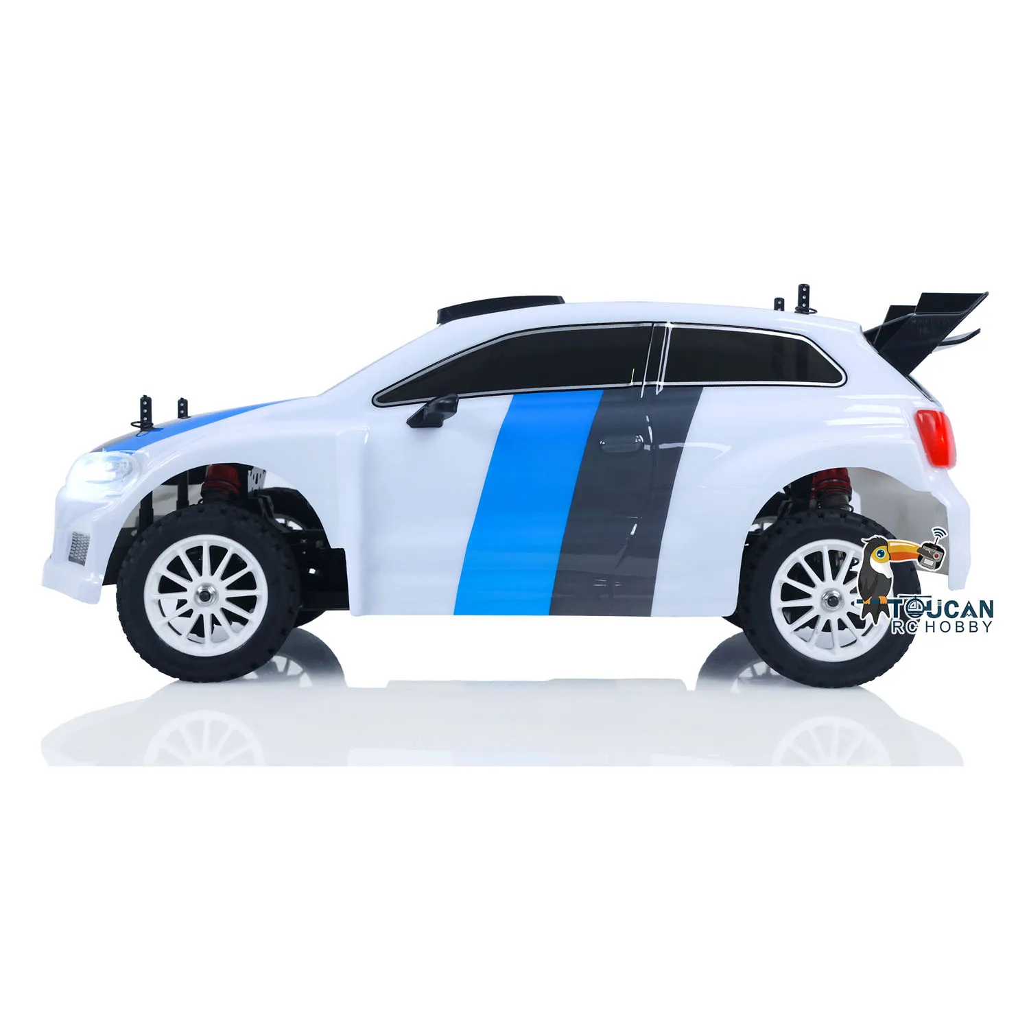 70KM/H 1004 1/10 4*4 سيارة رالي تعمل بالتحكم عن بعد RC بدون فرش سيارة سباق كهربائية Hobbywing 60A ESC 3 تروس معدنية تفاضلية