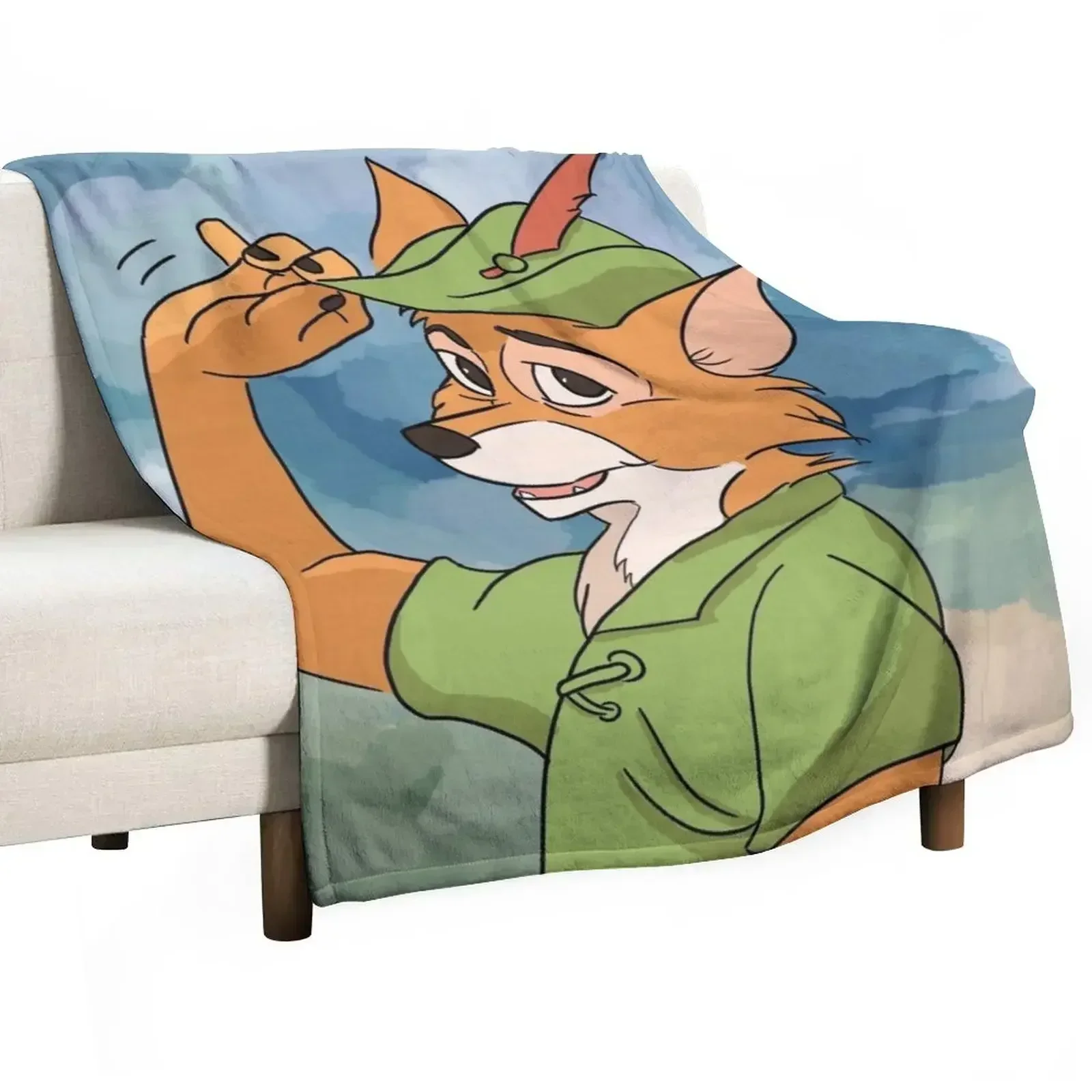 Robin Hood Throw Blanket Shaggy Furry Soft Blanket for Bedroom Living Room