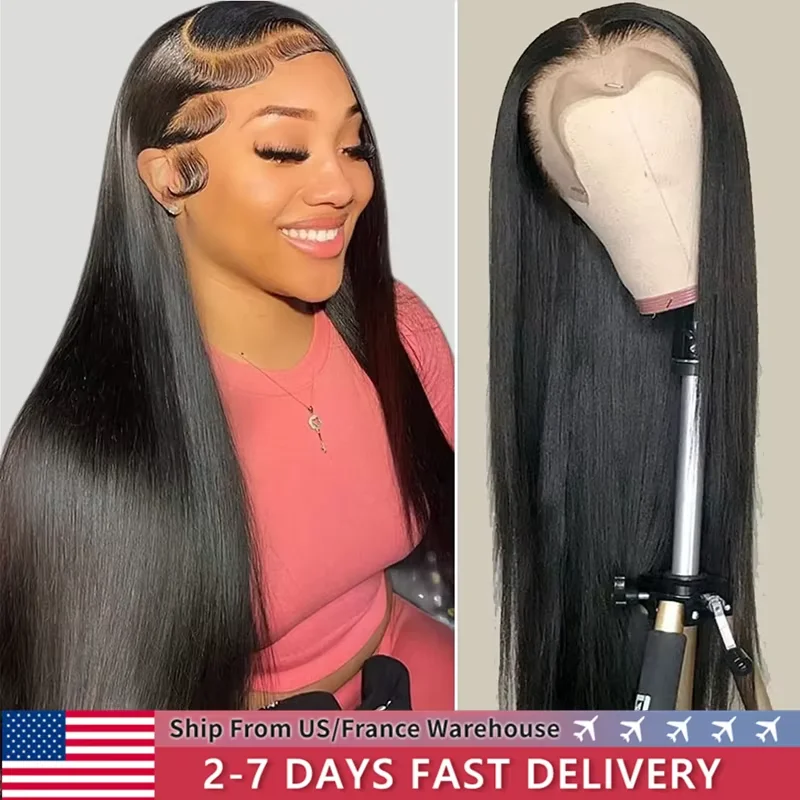 28 30 inch Straight Human Hair Wigs HD Lace Frontal Wig 250% 13x4/6 Transparent Lace Front Wigs 5x5 Human Hair Lace Closure Wigs