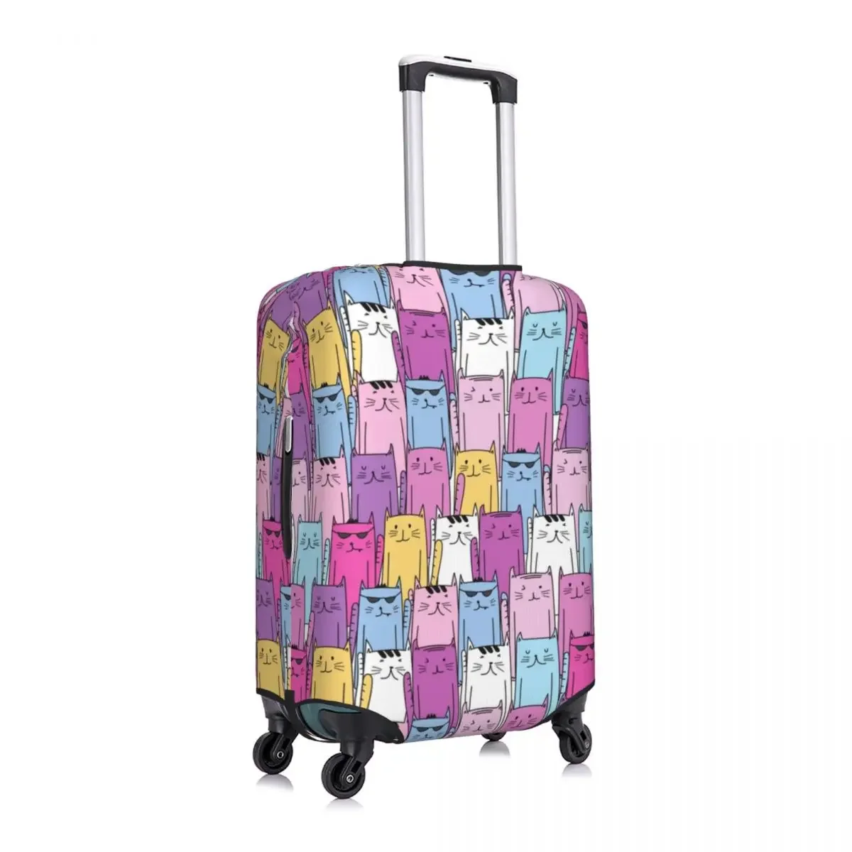 Cat Pattern Suitcase Cover Flight Animals Cute Cartoon Useful Luggage Case Travel Protection