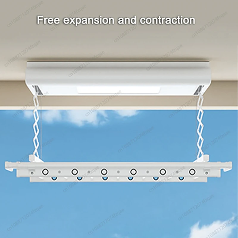 Mini Small Size Remote Control Lifting Retractable Foldable Smart Clothes Drying Rack DC Motor LED Lighting Clothes Drying Rack