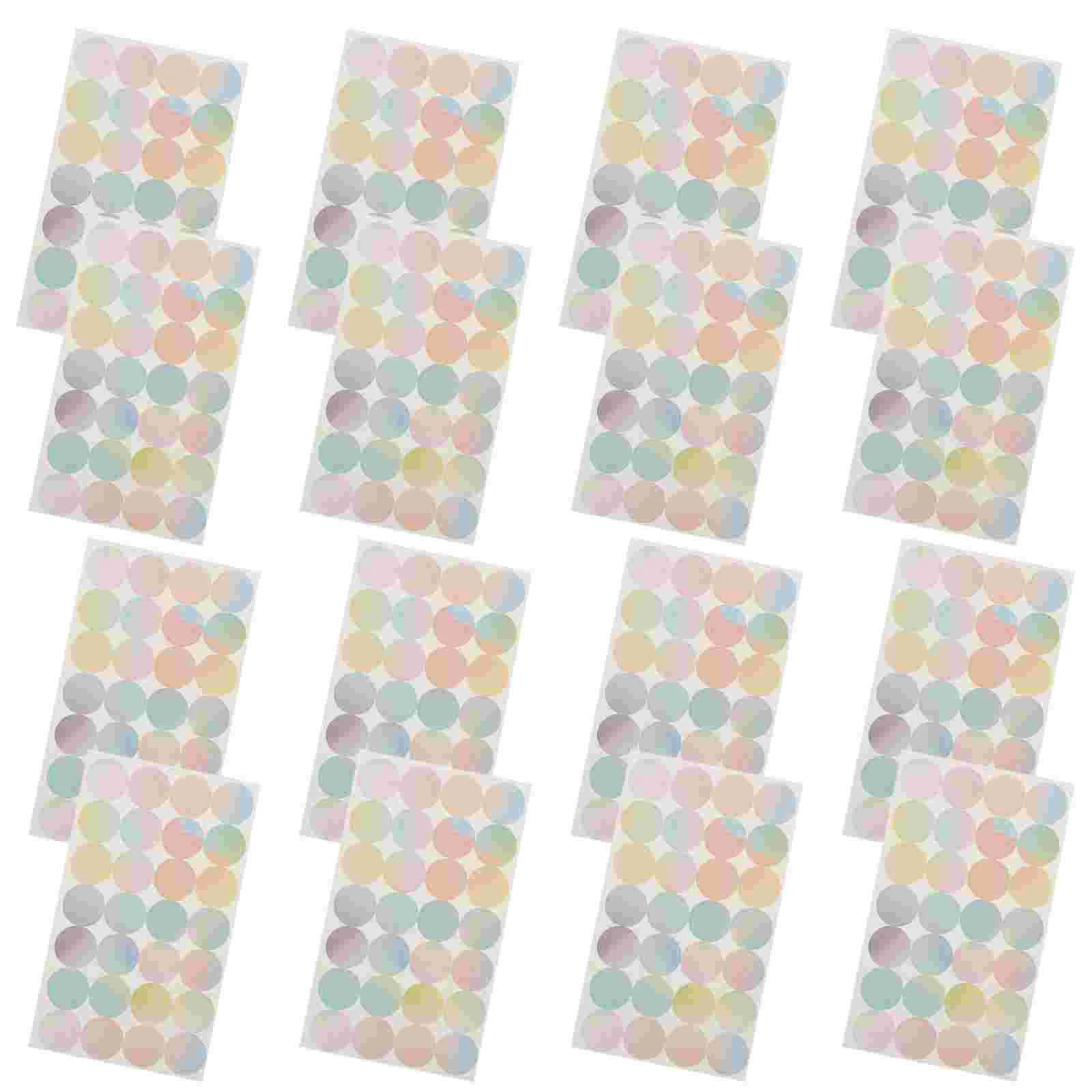 16 Sheets Stickers Loose-leaf Paper Patch Hole Protection Repair Punch Reinforcement Label Binder Round Decorative Office