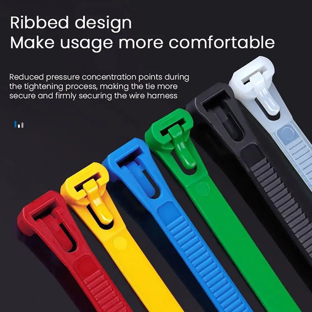 15cm Cable Zip Ties Releasable Adjustable Nylon Cable Ties Multi-Purpose Self-Locking Plastic Wire Ties For Cord Managements