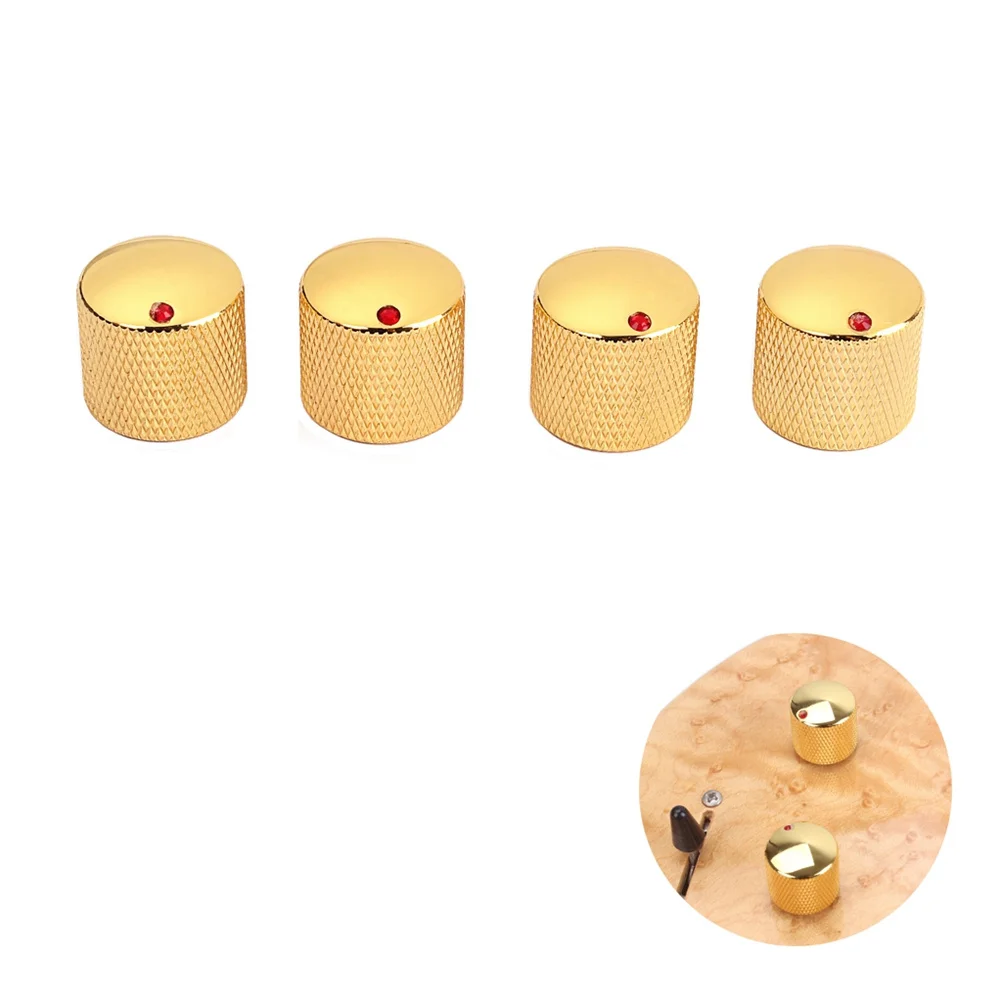 

4pcs Guitar Volume Tone Control Knobs Iron Replacement Parts Vintage Style Electric Bass Knob Rotary Durable For Guitar Repair