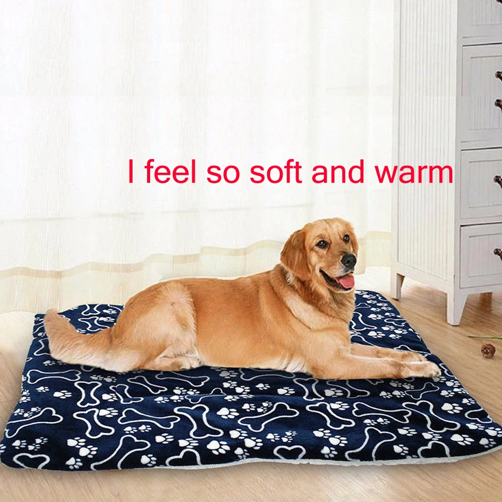 2024 New Pet Washable Home Blanket Large Dog Bed Cushion Mattress Kennel Soft Crate Dog Mat Print Pet Pillow Mat