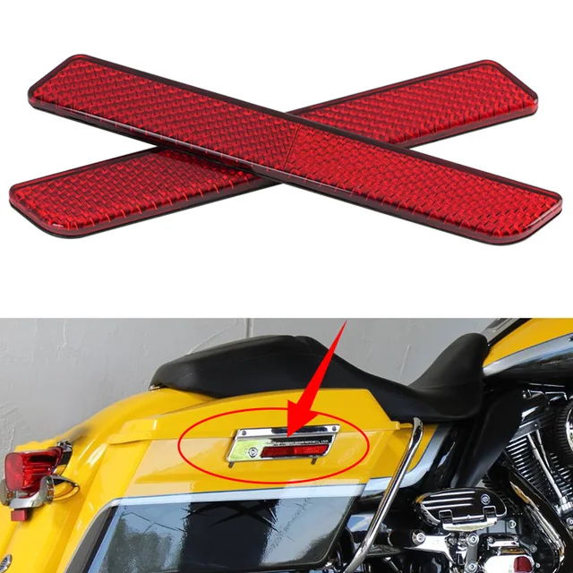 ABS motocykl czerwony sakwa osłona reflektor zatrzask obejmuje dla Harley Touring Road King Road Glide przemieszczanie się po ulicy 1996-2013