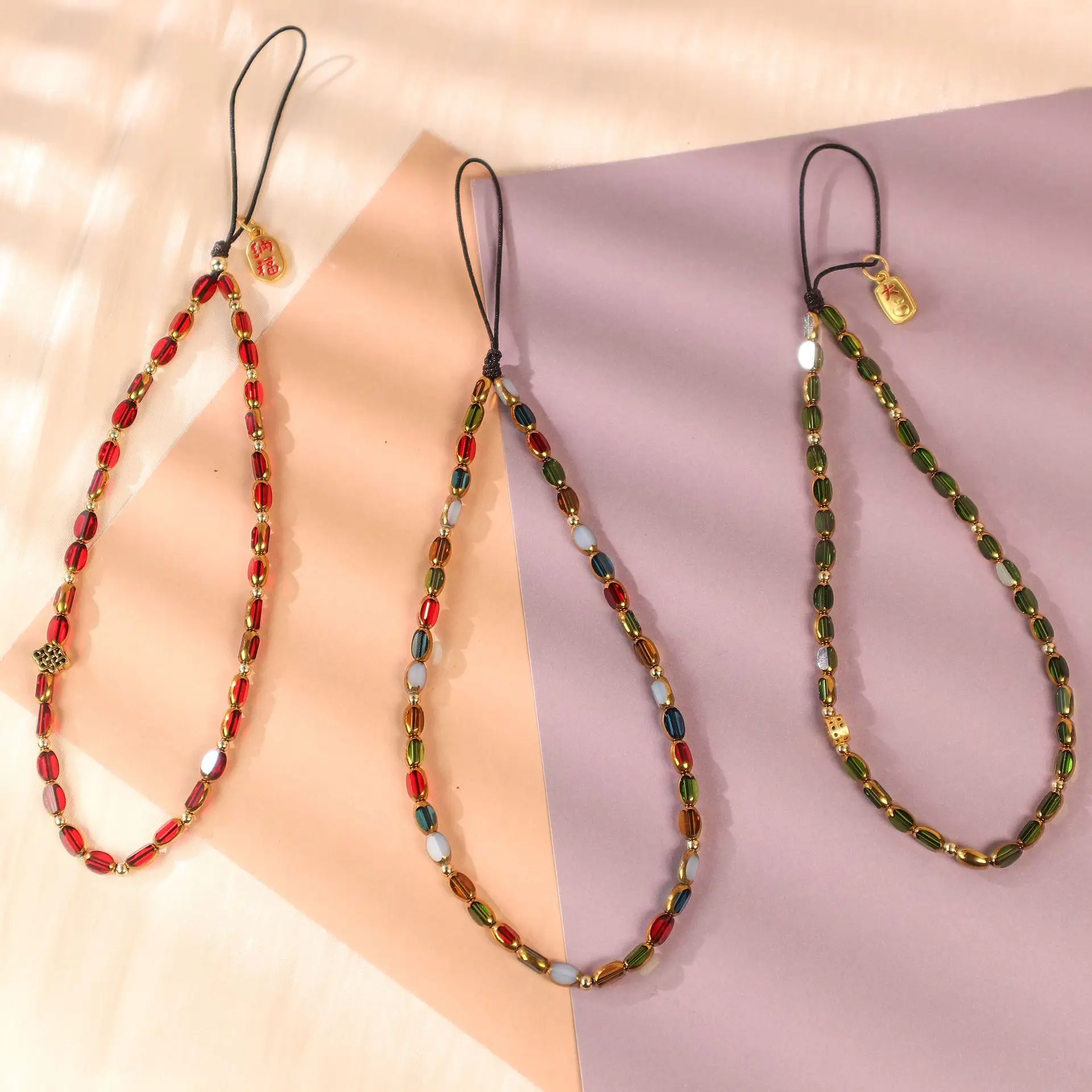 Originelles Design im böhmischen Stil, Handy-Charm, Kettenriemen, Schlüsselanhänger, farbkonserviertes Kameraketten-Lanyard aus Metall – Detail 6