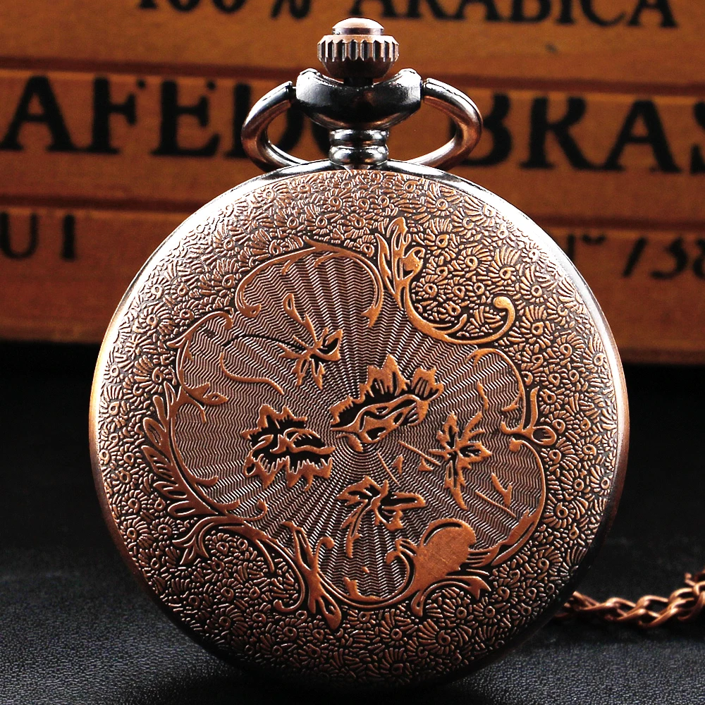 Antique Vintage Charm Beautiful Woman Quartz Pocket Watch Necklace With Chain Popular Exquisite Birthday Gift For Women