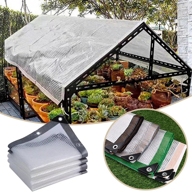 160GSM شفافة بولي ايثيلين شبكة القماش المشمع في الهواء الطلق العريشة قماش القنب ، ستارة نباتات للحديقة غير نافذ للمطر القماش نافذة المنزل يندبروف فيلم #1