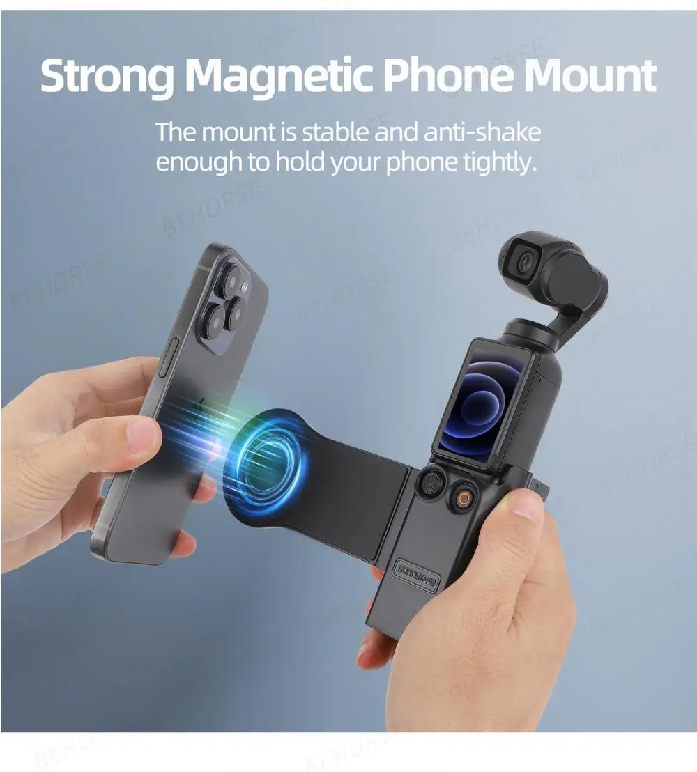 ل DJI OSMO Pocket 3 المغناطيسي المطالبة حامل هاتف المحمول POCKET 3 المضادة للسقوط سيليكون شريط للرسغ ل DJI Pocket 3 ملحق