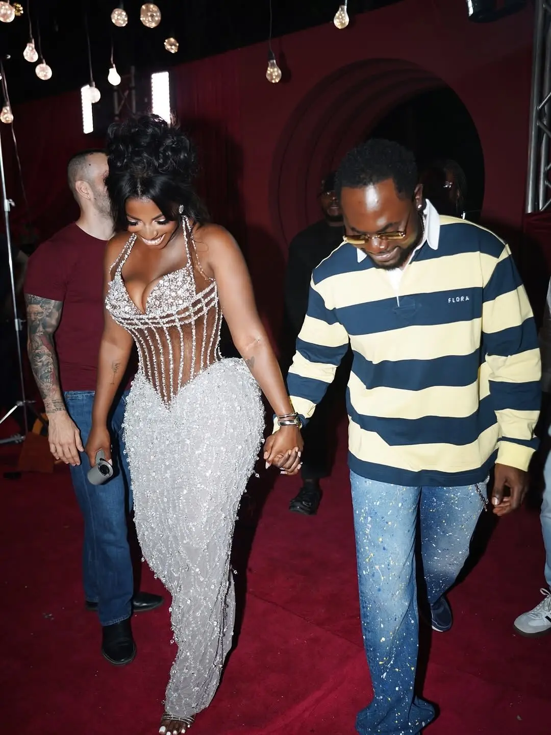 Luksusowe Sukienki Wieczorowe z Koronki z Perłami Afrykańska Sukienka Urodzinowa Aso Ebi Błyszcząca Sukienka Ślubna z Koralikami na Przyjęcie Weselne Suknia na Imprezę Szyta na Miarę