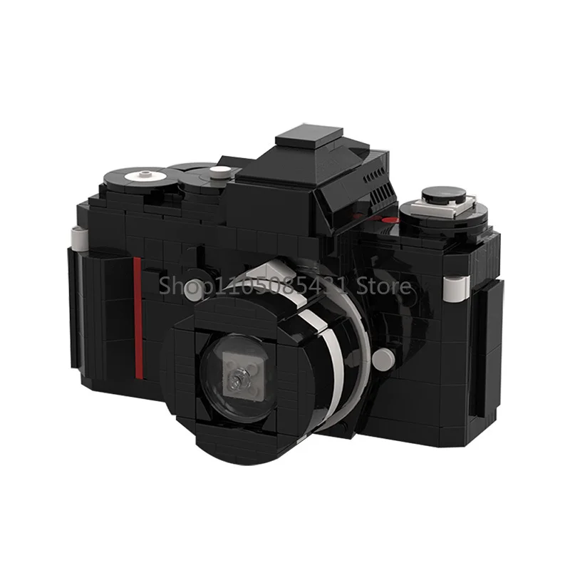 

MOC-33249 Classic Film Camera Bricks - Detailed Dial Controls & Lens Mount, Retro Desktop Display Model