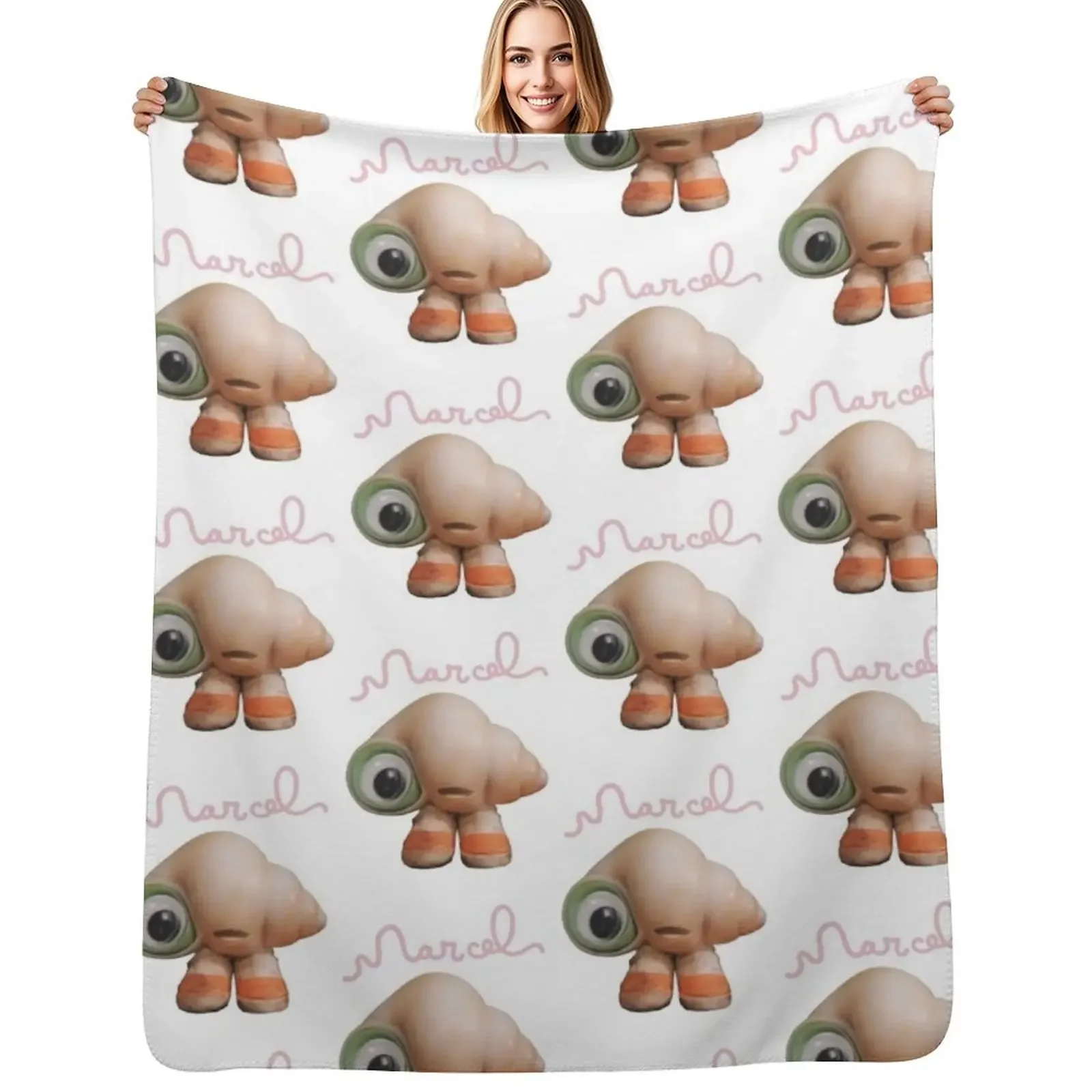 

Marcel the Shell with Shoes On Live Action Throw Blanket wednesday Heavy Picnic Blanket