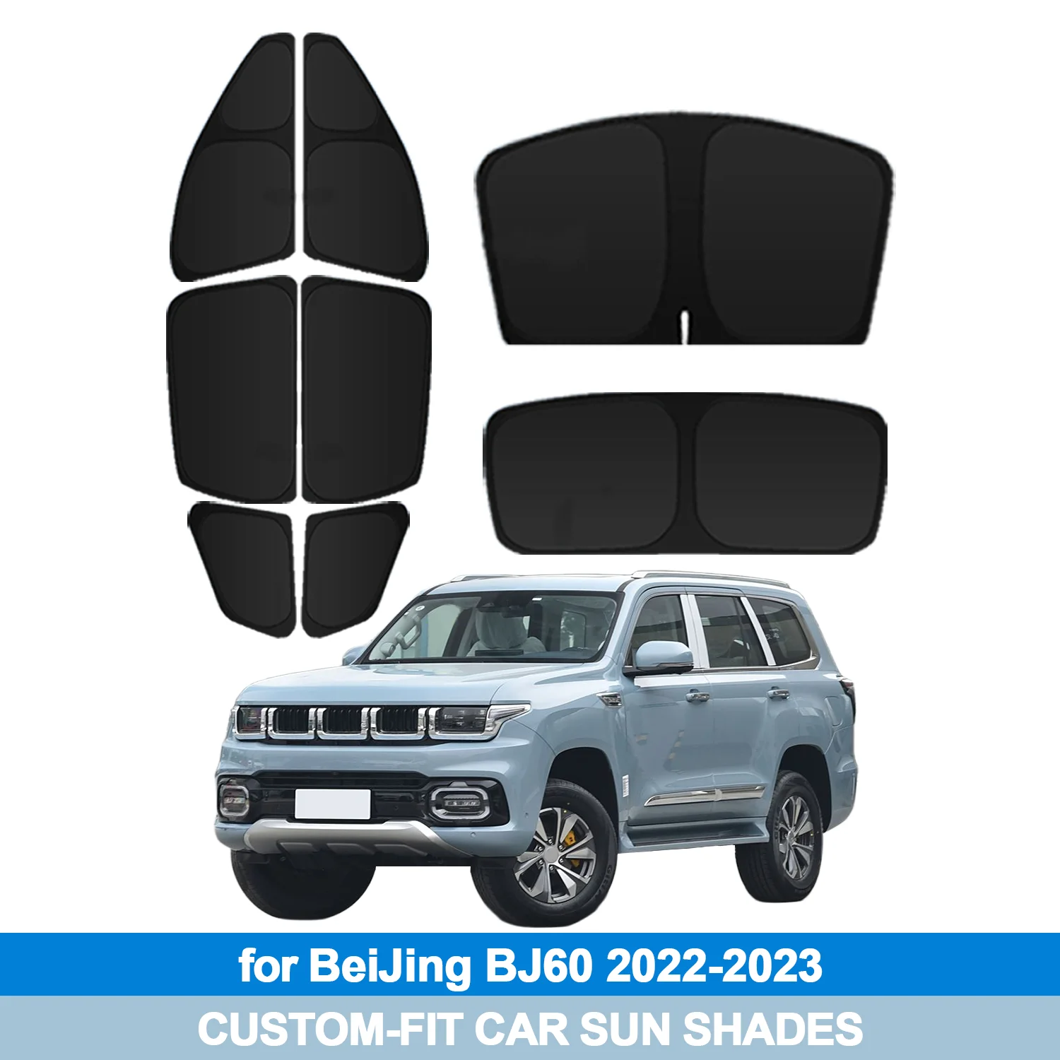 

For BEIJING BJ60 2022-2023 Windshield Sun Shade Side Window Shades Cover Sun Visor Shield Privacy Protection