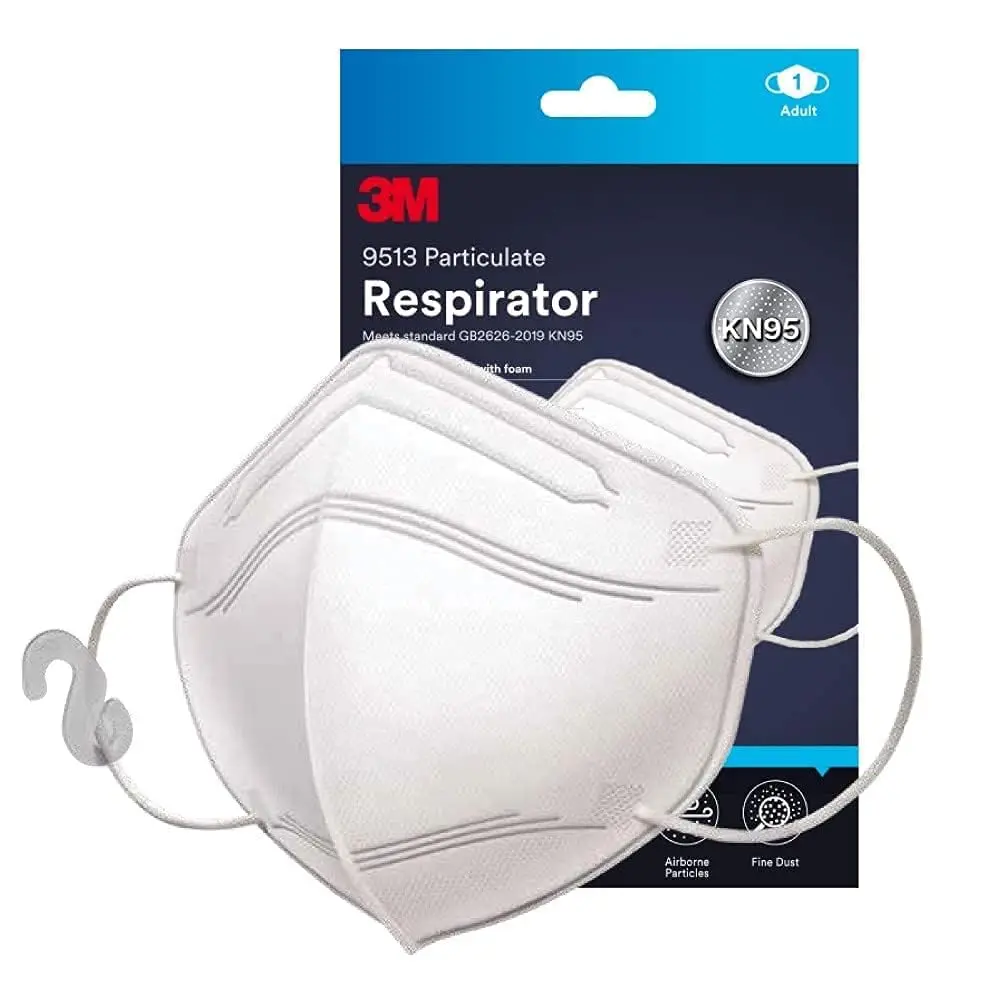 25Pcs 3M 9513 Comfort Mask KN95 Dustproof Anti Droplet Anti Haze Stereoscopic Adult Bacterial Filtration Lightweight Breathable