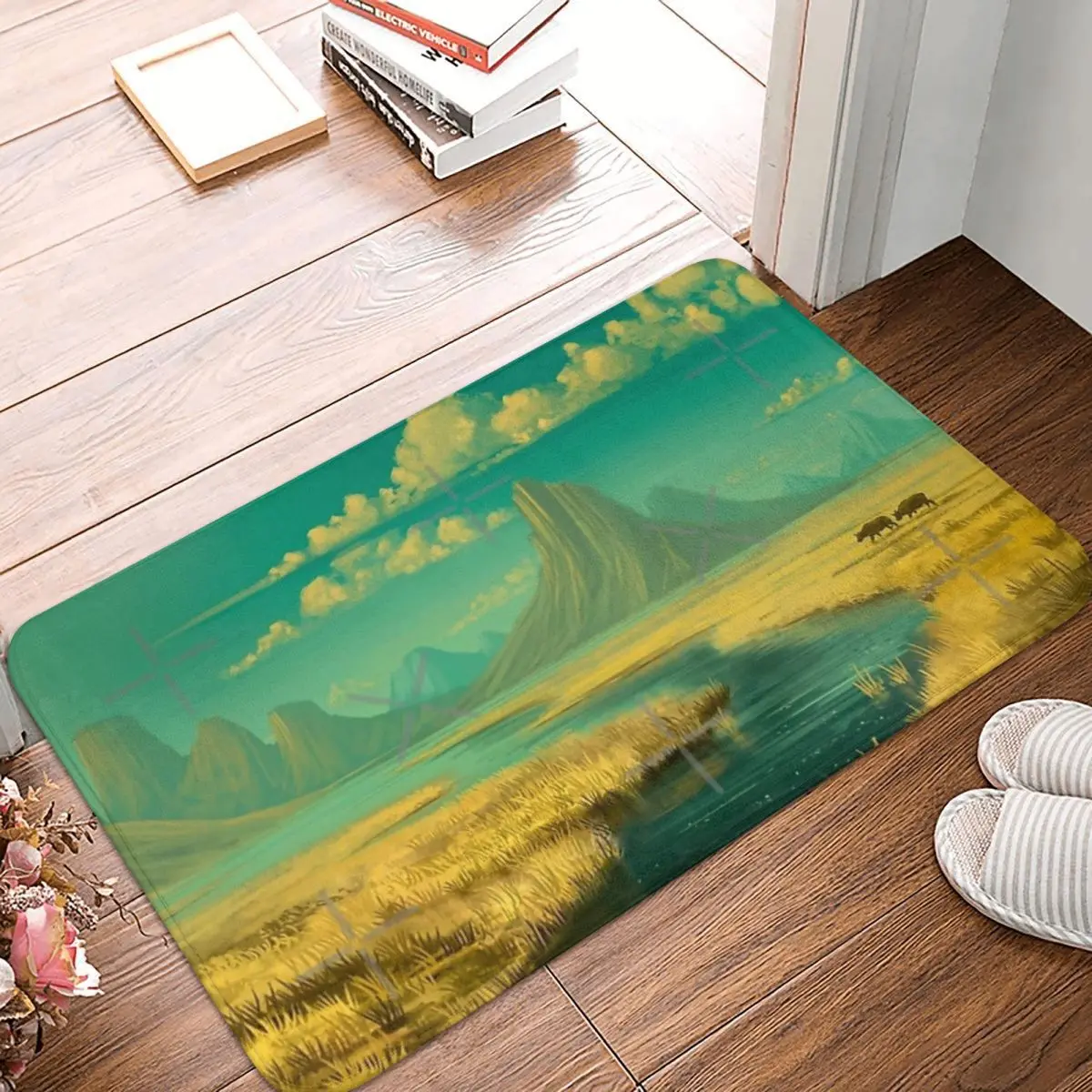 Sunset On Savannah Facecloth Non-Slip Floor Mat BathroomThick And Comfortable, Durable Foot Mats