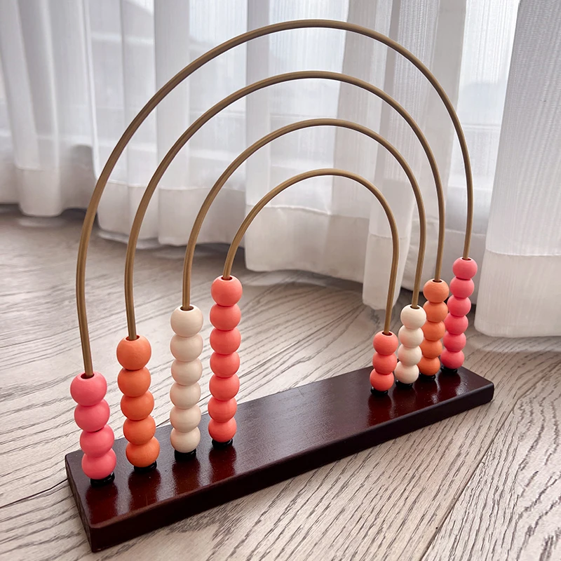 Montessori Pädagogisches Spielzeug Sets Bogen Brücke Regenbogen Bausteine Konto Für Kinder Zählen Instrumente Stapeln Spiel