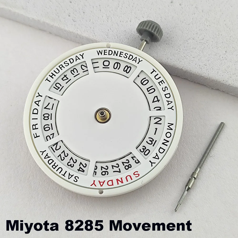 

Miyota 8285 movement dual calendar day/week compatible with Miyota 8285 case