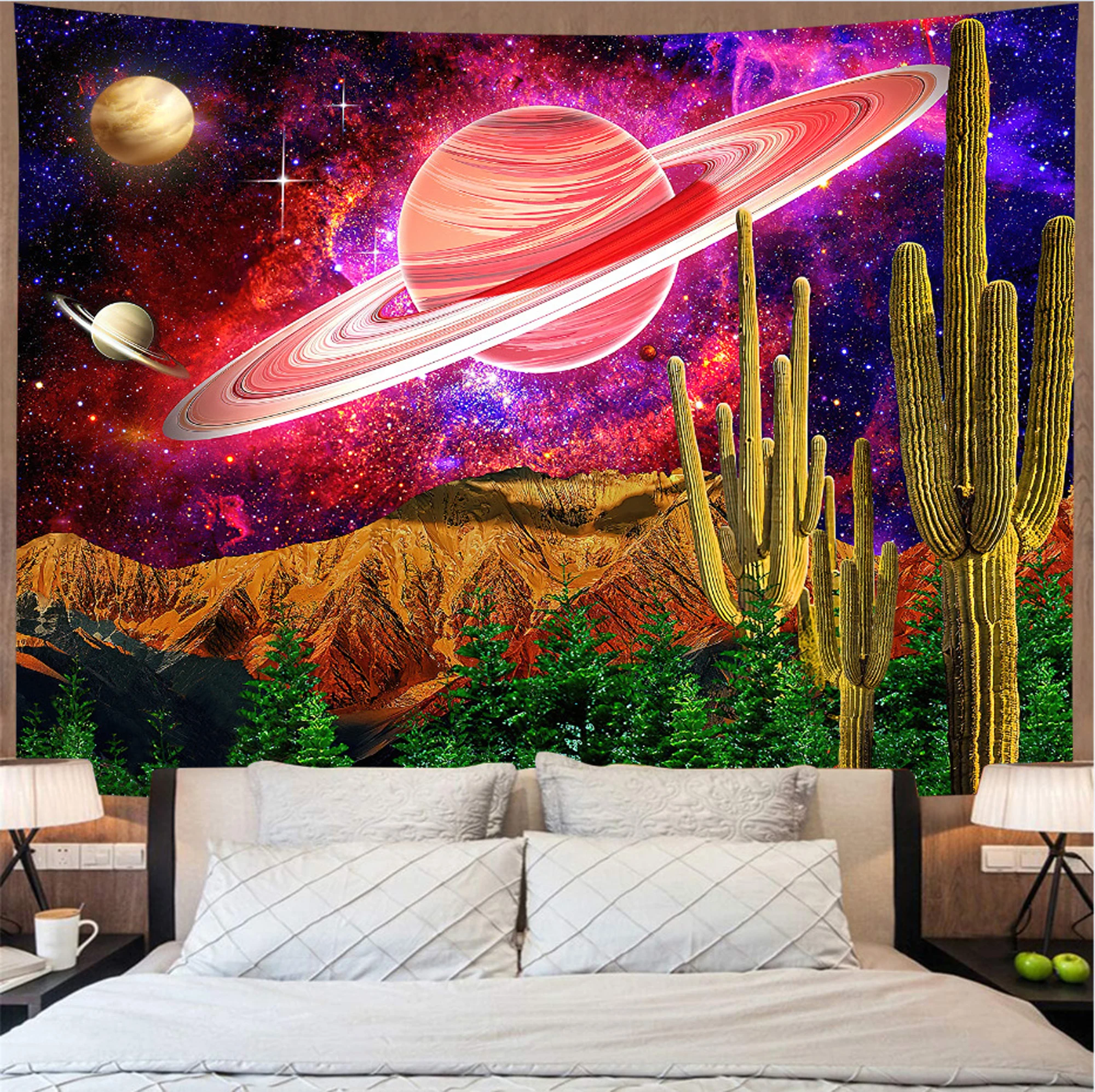 

Home Decor Cosmic Planet Pattern Tapestry Galaxy Art Room Printed Wall Hanging UV 200x150cm