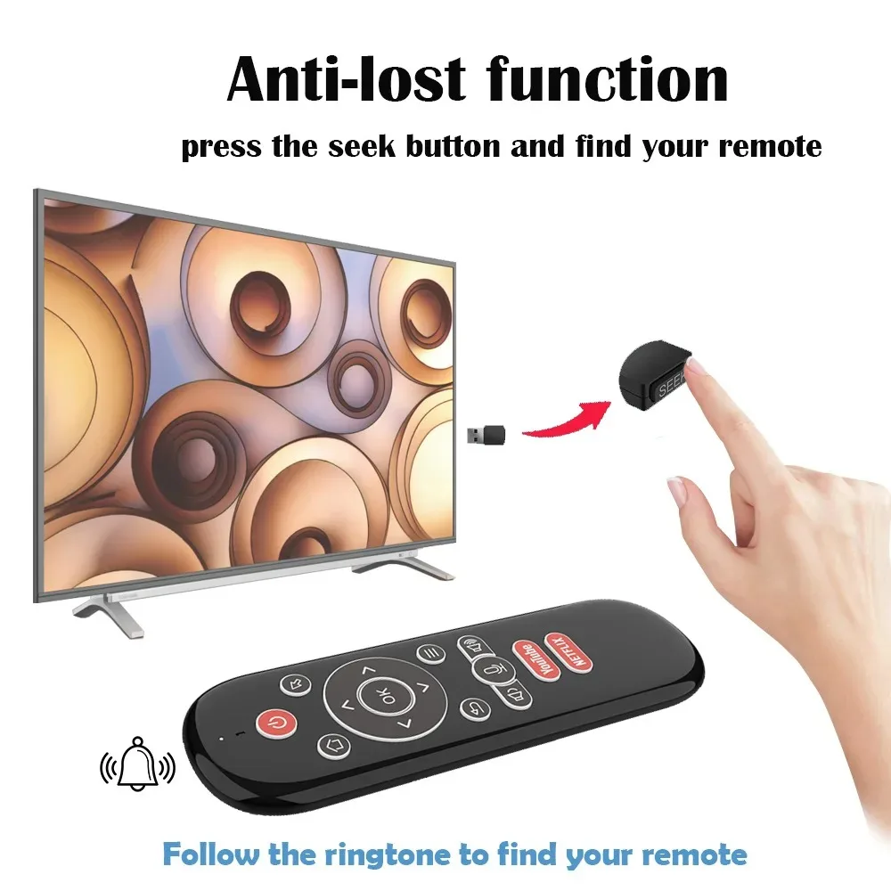 W1 PLUS Air Mouse Remote Control 2.4G RF Wireless Smart Gyroscope Keyboard Sense Infrared Learning Remotes Android TV BOX Laptop