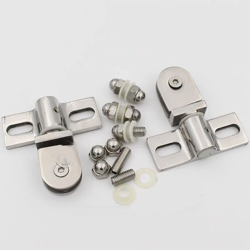 

Stainless steel door shaft shower room hinge bathroom room glass clip 1pair