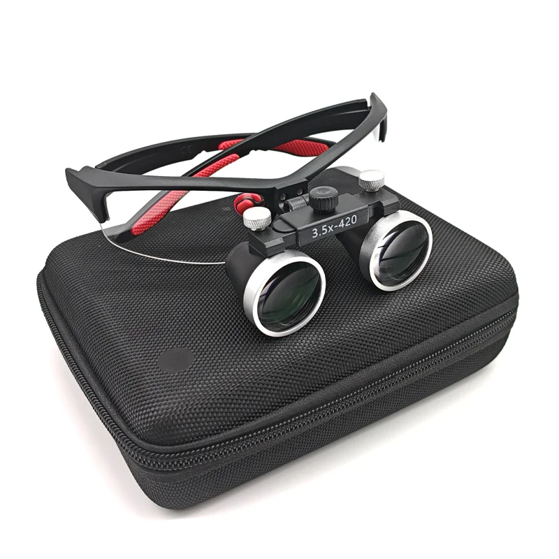 Dentistry Binocular Magnifier 2.5X 3.5X Ultra-lightweight Optical Loupes 320-420mm Magnifying Glass for Dental Surgery Tools