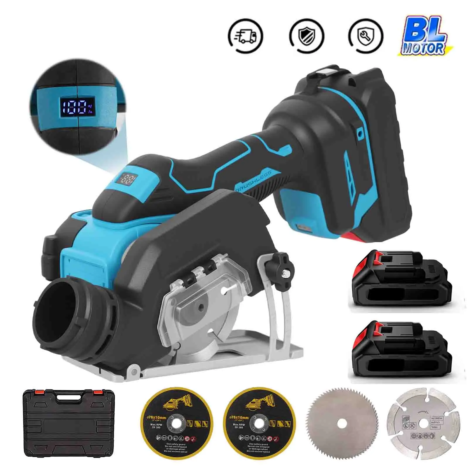 Makita – Mini oreilles électriques sans fil de 3 pouces, meuleuse d'angle 18v, meulage, coupe, polissage, Machine-outil pour batterie 18v