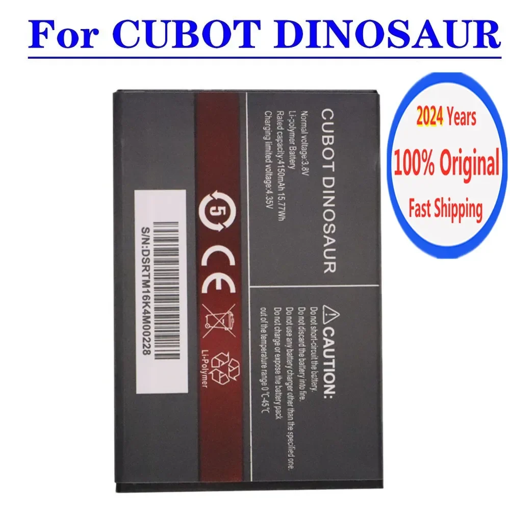 2024 Years 4150mAh 100% Original Battery For CUBOT Dinosaur Replacement Phone Battery Bateria Deliver Fast