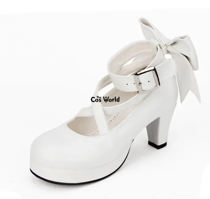 Puella Magi Madoka Magica Kaname Madoka Lolita Platform Pumps High Heels Cosplay Shoes