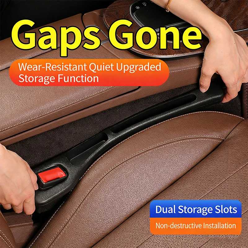 1 Pair Car Seat Gap Filler, Universal Fit Eva Car Seat Gap Strip, Car Seat Crevice Blocker to Prevent Things from Falling Out