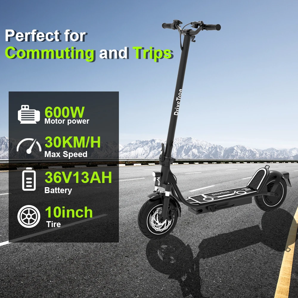 

Электросамокат DriveTron для взрослых, 600 Вт, городской, 36 В, 13 Ач, складной