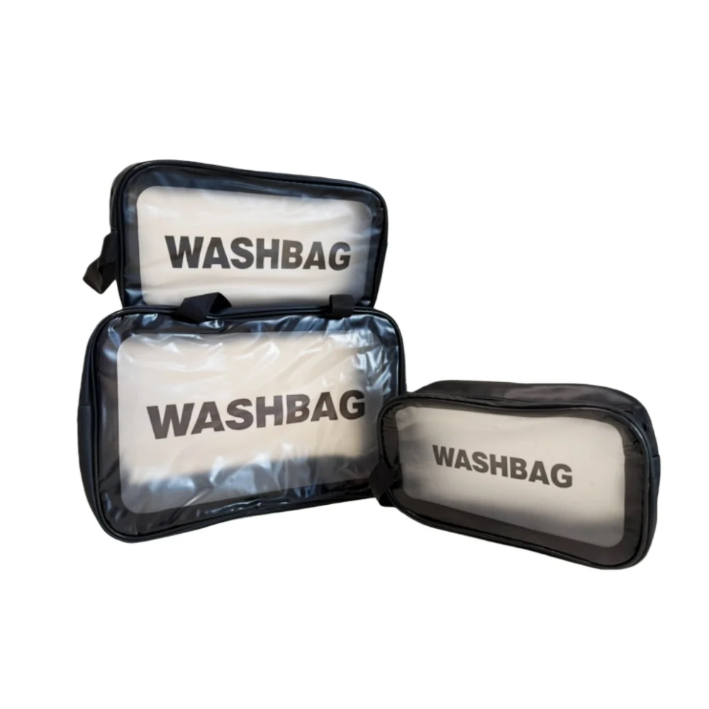 Large Capacity Dust Proof Make Up Storage Handbags Portable Cosmetic Wash Bag PVC Fashion Transparent Travel Bags