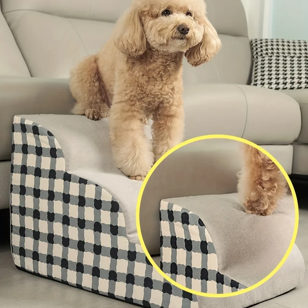 Pet 2/3 Steps High Density Foam Dog Secure Stairs Ramps Non-Slip Pet Steps for Older Dogs Pet with Joint Pain Sofa Bed Ladder - Image 6