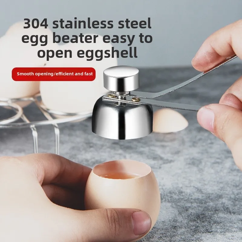 Cortador de Huevos de Acero Inoxidable, Utensilio para Abrir Cáscaras de Huevo Cocidos, Accesorio Esencial de Cocina
