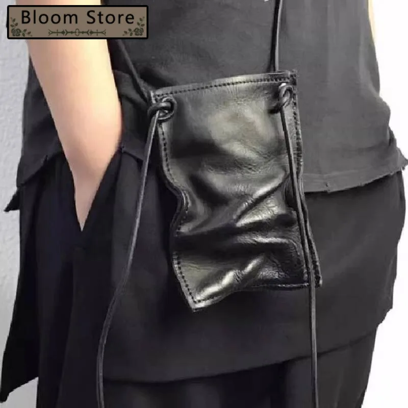 

Design Y2k Aesthetic Mini Cellphone Bag Pleated Vintage Punk Shoulder Bags Pu Soft Leather Women Trend Handbags Crossbody