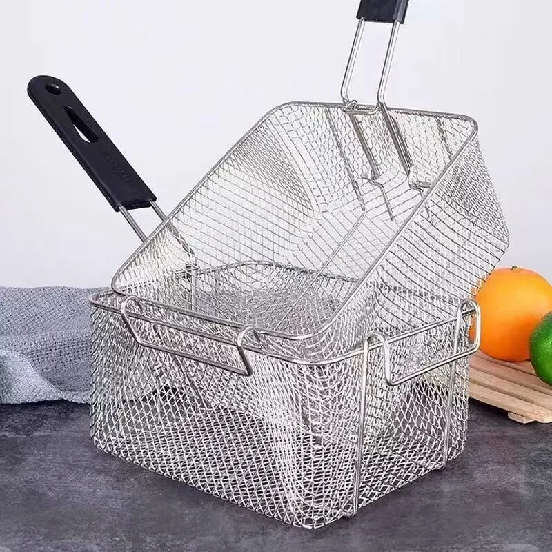 Stainless Steel Frying Basket 9 Compartment Deep Fryer Basket Cooking Strainer For Commercial Electric Fryer