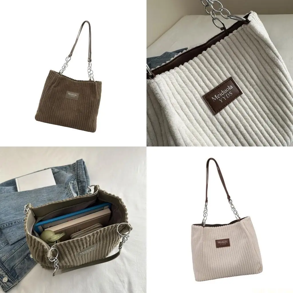 

X90d Современная сумка для подмышки для вельветов для женщин большая сумка для плеча для стиля и практичности во всех случаях