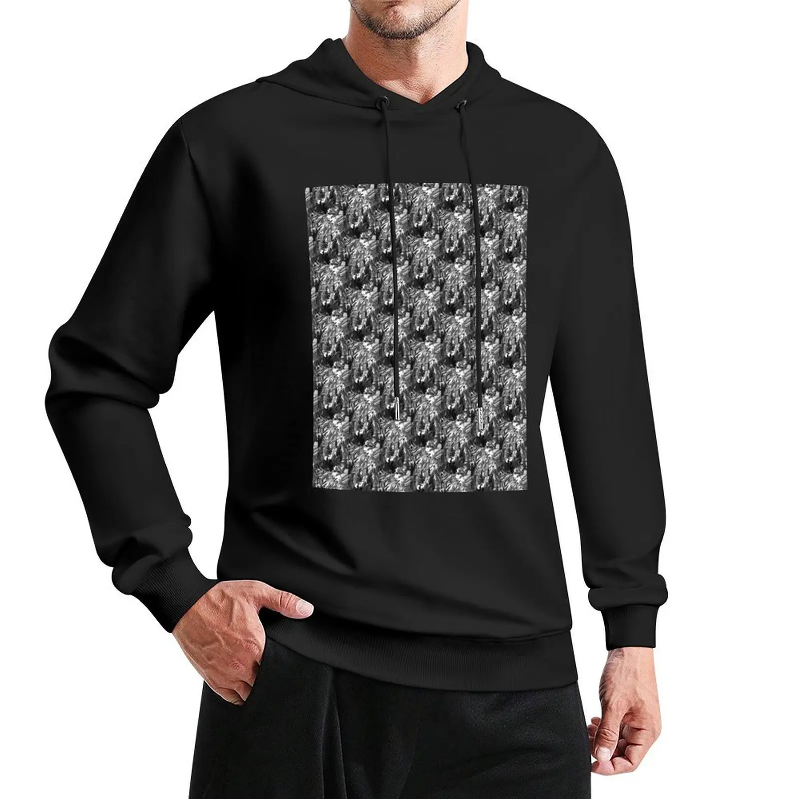 

KA B&W Acrylic 1 Pullover Hoodie men's sweat-shirt autumn men clothes graphic hoodie