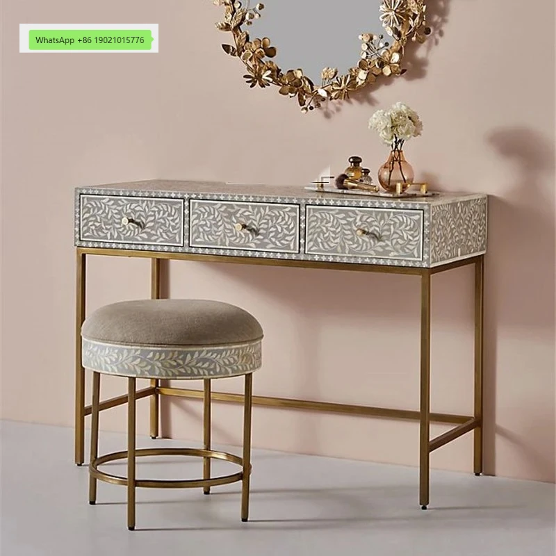 CL simple luxury, hand painted, dresser, dressing chair, dressing table, desk
