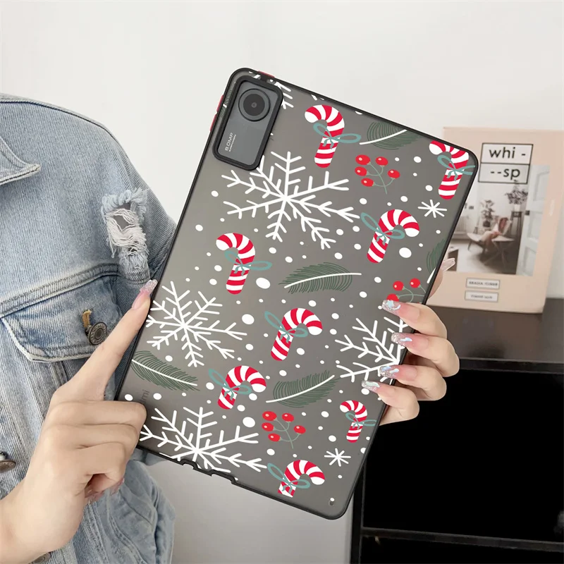 Snowflakes Christmas Tablet Cases For Xiaomi Pad 6 5 Pro 11 inch Case For Mi Pad 6S 12.4 Cases For Redmi Pad SE 11 2023 Cover