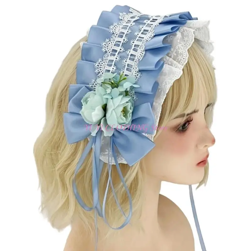

N5KF Bows Headbands Daily Wear Stylish Lace Headawear for Christmas Halloween Party