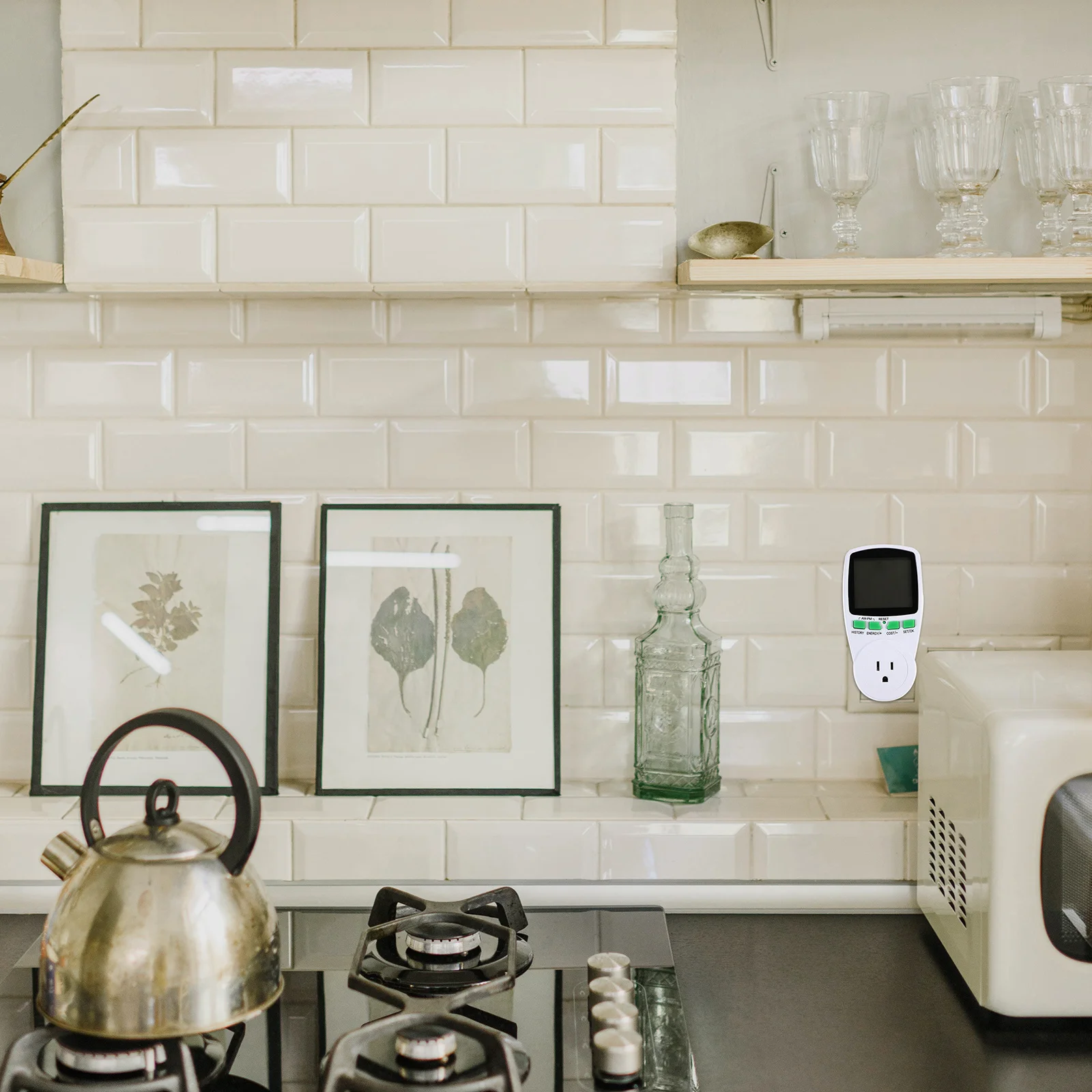 

Adapter Digital Power Monitor For Voltage Wattage Measurement Electricity Usage Tracker Plug-In Socket Energy