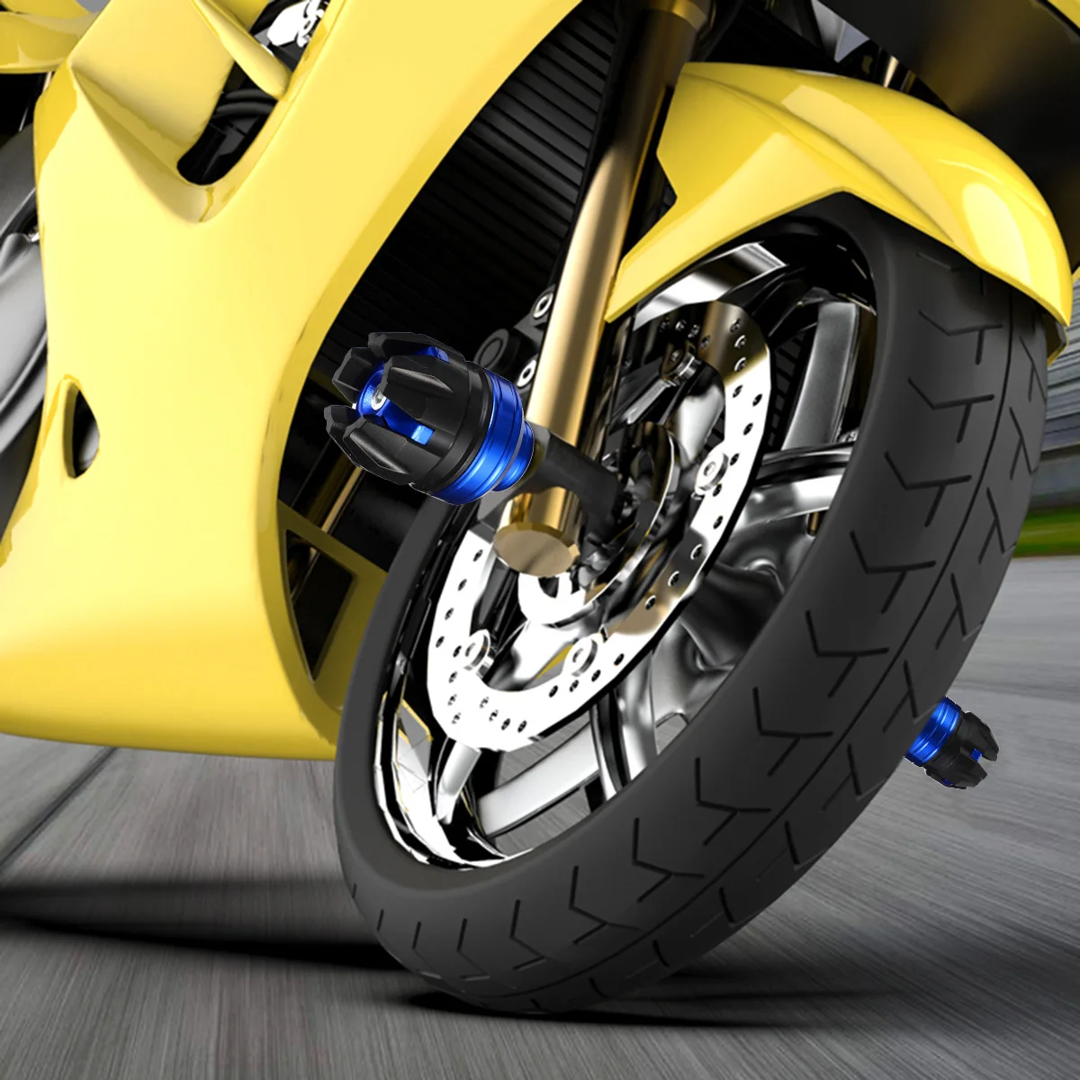 

2pcs Motorcycle Front Fork Cup Anti Drop Collision Cap Aluminum Alloy Wear Resistant For Motorbike Wheel Modification Accessory