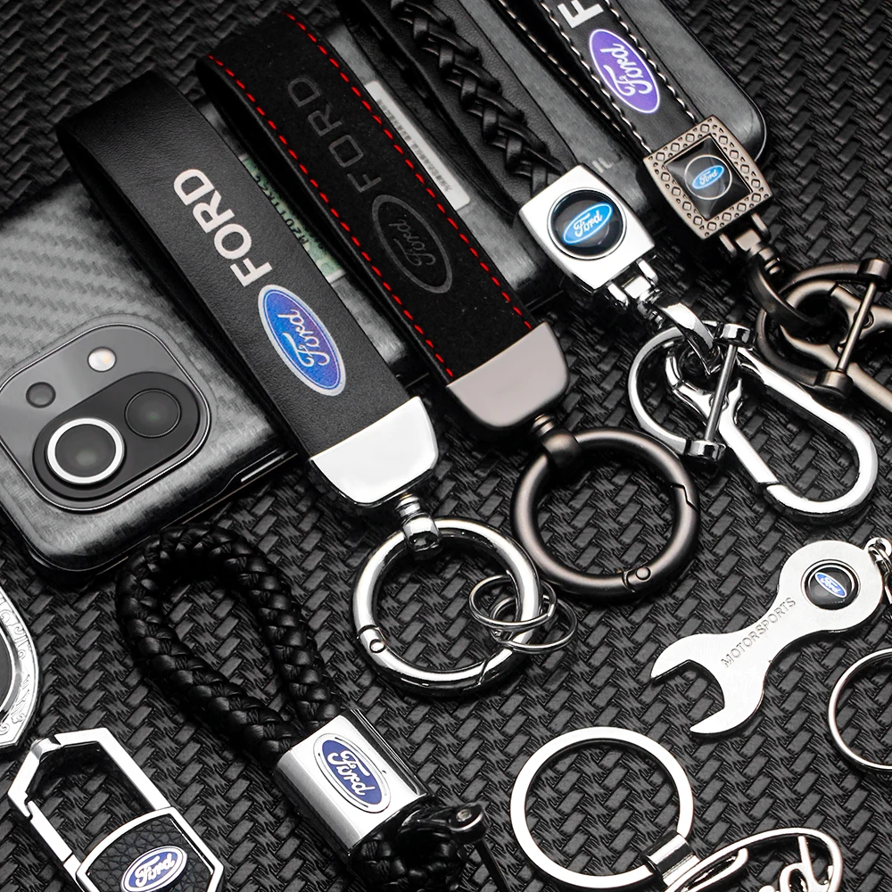 1 قطعة سلسلة مفاتيح بشعار السيارة كيرينغ لفورد موستانج Focus3 2 ترانزيت Ecosport حافة فييستا إسكيب كوغا مونديو فيوجن رينجر حلقة رئيسية #4