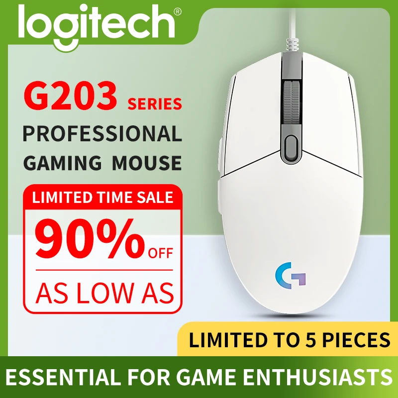 

Профессиональная игровая мышь Logitech G203 с чувствительными характеристиками и эргономичным дизайном для киберспорта